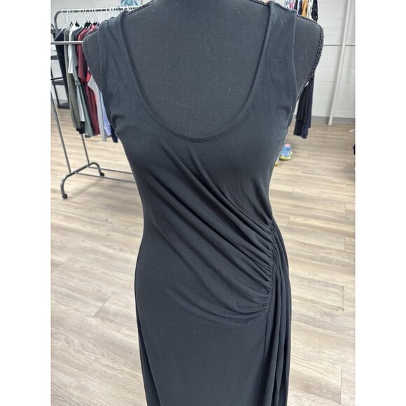 Ann Taylor  Sleeveless Stretch Knit Maxi Dress Black Size Small - Picture 3 of 5